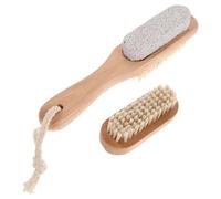 Healifty Spazzola per Unghie con Setole Naturali e Pietra Pomice per Mani e Piedi Rimuove Sporco e Morta Utilizzabile Sotto la Doccia per Pulizia Profonda e Unghie Sane
