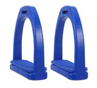 Healifty Staffe Equitazione Inglesi in Plastica con Cuscinetto in Gomma Antiscivolo Blu, Set 2 Pezzi per Sella Western e Sport Equestri, Protezione Sicurezza per Ginocchia e Caviglie,