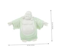 Healifty Statua Buddha Maitreya in Delicata Soprammobile Decorativo e Ufficio Adorno Zen per Camera e Scrivania