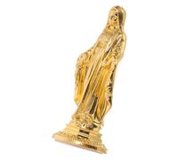 Healifty Statua Devozionale della Madonna in Lega di Zinco Dorata, Scultura Natalizia Compatta per Decorazione da Tavolo e Altare Personale, Design Elegante e Dettagliato