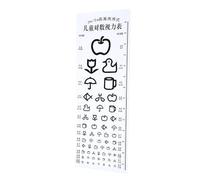 Healifty Tabella Standard per Adulti Cartello Occhi in PVC Resistente per Test Vista Casa e Scuola Grafico Logaritmico Preciso per Esami Oculistici Pediatrici