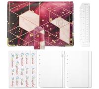 Healifty Taccuino Budget con Copertina in Marmo Rosa Organizer Risparmio Denaro con Schede Rimovibili Anelli Adatto per Ricevute e Ricevute Planner Manuale per Bilancio Personale