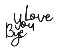 Healifty Targa in Legno Intagliata Mano Love You Bye Decorazione Boho da Parete per Ingresso e Camera Arte Murale Unica e Raffinata per Spazio Accogliente