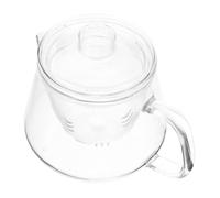 Healifty Teiera in Vetro Trasparente Resistente al Calore Contenitore per Tè Decorativo Facile da Adatta Tisane Tè Verde e Infusi Uso e Ufficio