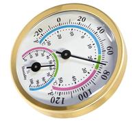 Healifty Termometro Igrometro Analogico da Parete per Interni ed Esterni, Misuratore di Umidità e Temperatura senza Batteria in Alluminio, Design Compatto per Casa, Ufficio, Giardino