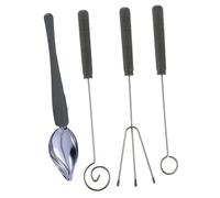 Healifty Utensili Cucina in Acciaio Inossidabile e PP Forchette Fonduta Formaggio e Cucchiai Multiuso per Decorazioni Dolci e Piatti Raffinati Leggeri e Resistenti Facili da Pulire per