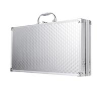 Healifty Valigia Portatile in Alluminio per Attrezzi Custodia Rigida Piccola e Leggera Cassetta Stoccaggio Sicura con Chiusura Clasp Valigetta Multiuso per Trasporto e Protezione Documenti