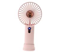 Healifty Ventilatore Portatile Ricaricabile USB con Display Silenzioso e Compatto Batteria Mini Ventilatore Handheld per Viaggio e Ufficio Rosa