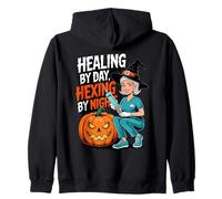Healing by Day, Hexing by Night Nurses Witchews Halloween Felpa con Cappuccio