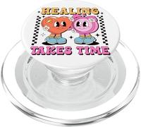 Healing Takes Time - Orologio a cuore con messaggio carino PopSockets PopGrip per MagSafe