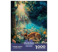 Healing The Deer Puzzle Impossibili 1000 Pezzi Interesting Decorazione Per La Casa. Rilassamento E Intelligence Per Adulti E Bambini Da 12 Anni 70x50cm/1000pcs