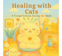 Healing with Cats: A Tranquil Coloring Journey for Adults