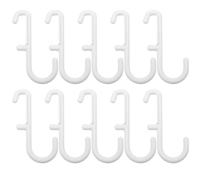 HEALLILY 10 Pezzi Ganci per Pegboard in Plastica Bianca, a J