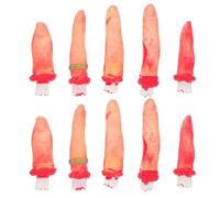 HEALLILY 10 Pezzi Set di Dita Mozzate Realistiche per Halloween in Materiale a Rete, Accessorio Prank per Decorazioni di Case Infestate e Scenografie di Feste