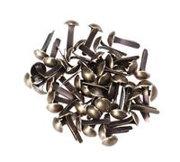 HEALLILY 100 Pezzi Puntine Metalliche per Paper Crafts, Resistenti all'Acqua e Ruggine, in Ferro Color caffè, Dimensioni 4.5x8mm per Lavori di Fai da Te