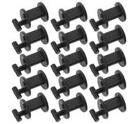 HEALLILY 15 Pezzi Ganci per Pannello Forato in Plastica Nero, Ganci Robusti per Attrezzi e Oggetti Artigianali, Organizzazione Adattiva per Dormitorio e Ufficio, Design Stabile e