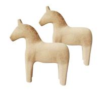 HEALLILY 2 Statuette rustiche svedesi in Legno a Forma di Cavallo, Pittura Fai da Te per la Decorazione della casa, Ornamenti per Animali, centrotavola da con Design Ispirato alla Natura
