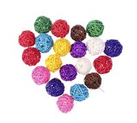 HEALLILY 20 Palline Decorative in Vimini Colorate da 5cm per Decorazioni Casa, Matrimonio e Bridal Shower, Set di 20 Pezzi in Rattan Naturale Colore Casuale