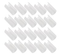 HEALLILY 20 Pezzi Protezione Riduce Graffi e Stress per Gambe di Mobili Bianca in Plastica a Forma di U Struttura a Morsetto e Apertura su Pavimenti in Legno e Piastrelle