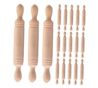 HEALLILY 24pezzi Mini Di Legno Per Ragazzo Ragazza Mini Mattarello Per Dolci e Pasta Accessori Per Cucina Miniatura Per Giocattoli Da Cucina e Scene Miniatura