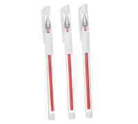 HEALLILY 3 pezzi Penne Marcatura Sopracciglia Microblading Rosse Impermeabili per Tatuaggi Semipermanenti Penna Posizionamento per Trucco e Procedure