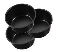 HEALLILY 3 stampi antiaderenti in acciaio al carbonio per muffin, cupcake, dessert, stampi rotondi da forno per gelatina, budino, facili da pulire