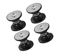 HEALLILY 4 Pezzi Fermaporta Magnetico Silenzioso per Muro e Pavimento Protezione e Porte Installazione Foratura con e Nastro Adesivo Nero