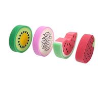 HEALLILY 4Pcs di Frutta Spugna Da Bagno A Forma di Cartone Animato Costume Da Bagno Scrubber Spugna Viso Corpo di Lavaggio Spugna Asciugamano per I Bambini Adulti