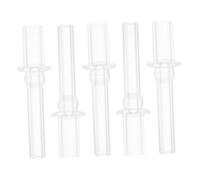 HEALLILY 5 pezzi Beccucci Cannuccia Silicone Riutilizzabili per Ricambi Trasparenti per Borraccia Sostitutivo Lungo Antigoccia e Durevole per Uso