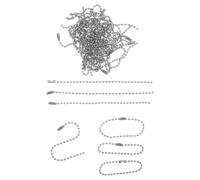 HEALLILY 50 Pezzi Catene a Sfere in Ferro Moschettone, Lunghezza 11 Cm, per Creazione Gioielli, Portachiavi, Targhette Cani e Accessori Fai da Te