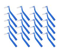 HEALLILY 50 Pezzi Spazzolino Interdentale a Testa Angolata, Acciaio Inox, Nylon e Polipropilene, Blu, per Manutenzione Apparecchi Ortodontici e Pulizia della Placca lungo Margine