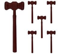 HEALLILY 6 Pezzi Martello da Giudice in Legno per Giochi di Ruolo e Aste, Design Vintage Delicato, Artigianale, per Studenti di Giurisprudenza e Cosplay Legale