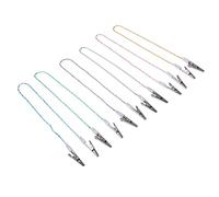 HEALLILY 6pcs Portatovaglioli Dentali Portatovaglioli Portatovaglioli Dentali in Metallo Bavaglino con Catena a Sfera in Metallo Clip di Fissaggio Tovagliolo Dentale Clip di Bavaglino Cordicella per Bavaglini Copertura Viso Bambini Adulti Anziani (Colore casuale)