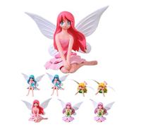 HEALLILY 8 Pezzi Statuetta Fata per Micro Paesaggi, Accessorio da Giardino delle Fate in Plastica, Design DIY Creativo, per Feste di Compleanno e Topper Torta,
