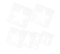 HEALLILY 8pezzi Stencil per Pittura Stelle Riutilizzabili in Plastica Flessibile per Decorazioni Murali Grandi Stencil per Dipingere Pareti Tessuti e Fai da Te Creativi per Tutte Le età