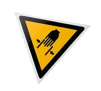 HEALLILY Adesivo di sicurezza adesivo per schiacciamento a mano per avvertimento dell'attrezzatura Facile da applicare Etichetta affidabile per la prevenzione delle lesioni alle mani