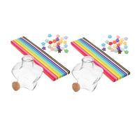 HEALLILY Bottiglia con Carta Origami Stella in Plastica Trasparente dei Set Resistente per Decorazione Confidenza Romantica