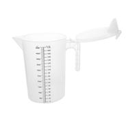 HEALLILY Caraffa graduata in plastica trasparente: con coperchio, 5 l, cilindro graduato preciso per la preparazione di bevande liquide, utensili da cucina