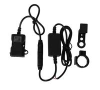 HEALLILY Caricatore USB per moto, caricatore per telefono a doppia porta per manubrio per ricarica rapida, design compatto, facile installazione, compatibile con moto, accessorio essenziale