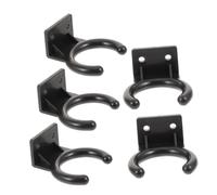 HEALLILY Gancio Diametro Interno 33mm in Plastica Nera per Microfono 5 Pezzi Supporto Stabile e Compatto per Registrazione Audio e Studi di Trasmissione