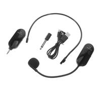 HEALLILY Microfono Wireless Cuffia Nero per Insegnanti e Streamer, Design Plug And Play in Plastico e Metallo, per Conferenze e Ambienti di Pubblica Comunicazione