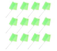HEALLILY Mini Bandierine Verdi Leggere e Plastica, Bandiere Portatili 60 Pezzi per Feste di Compleanno e Decorazioni Natalizie