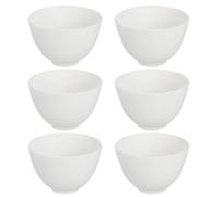 HEALLILY Mixing Bowl for Masks in Silicone Bianco 6Pezzi, Ciotola per Maschere Viso per DIY Beauty Treatments e Uso Domestico, Apertura Ampia