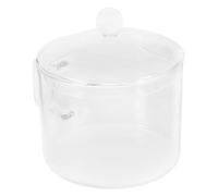 HEALLILY Pentola in vetro resistente al calore con coperchio, design ergonomico per una facile manipolazione per tagliatelle salse e cucina quotidiana per riunioni di famiglia e feste