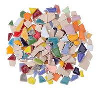 HEALLILY Piastrelle a mosaico in ceramica smaltata irregolare, borsa per lavori fai da te con bordi lisci, pezzi colorati di forma irregolare per progetti artistici di decorazione della casa e del