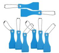 HEALLILY Raschietto per Grattare Adesivi e Carte Biglietti della Lotteria per Plastica Blu, Facile e Sicuro da Usare, Leggero, Confezione da 10 Pezzi