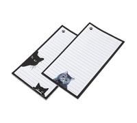 HEALLILY Set di 2 blocchetti adesivi strappabili per appunti a forma di gatto, per ufficio e scuola, piccoli per decorazione e organizzazione in classe, adesione versatile per frigoriferi e superfici