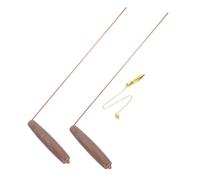 HEALLILY Set di Bacchette Rabdomanti Portatili in Rame e Legno, Design Compatto e Versatile per Ricerca e Uso Spirituale, Stile a Catena Facilmente Trasportabile Stile Casuale