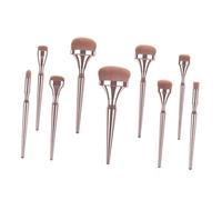 HEALLILY Set di Pennelli senza Perdita 9 per Manico in Plastica Elettroplaccata e Setole in Nylon Fine per Professionale e Quotidiano