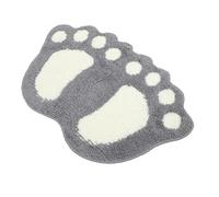 HEALLILY Tappeto da bagno antiscivolo a forma di nuvola, assorbente, morbido, per proteggere il pavimento e controllare l'umidità, colore grigio chiaro